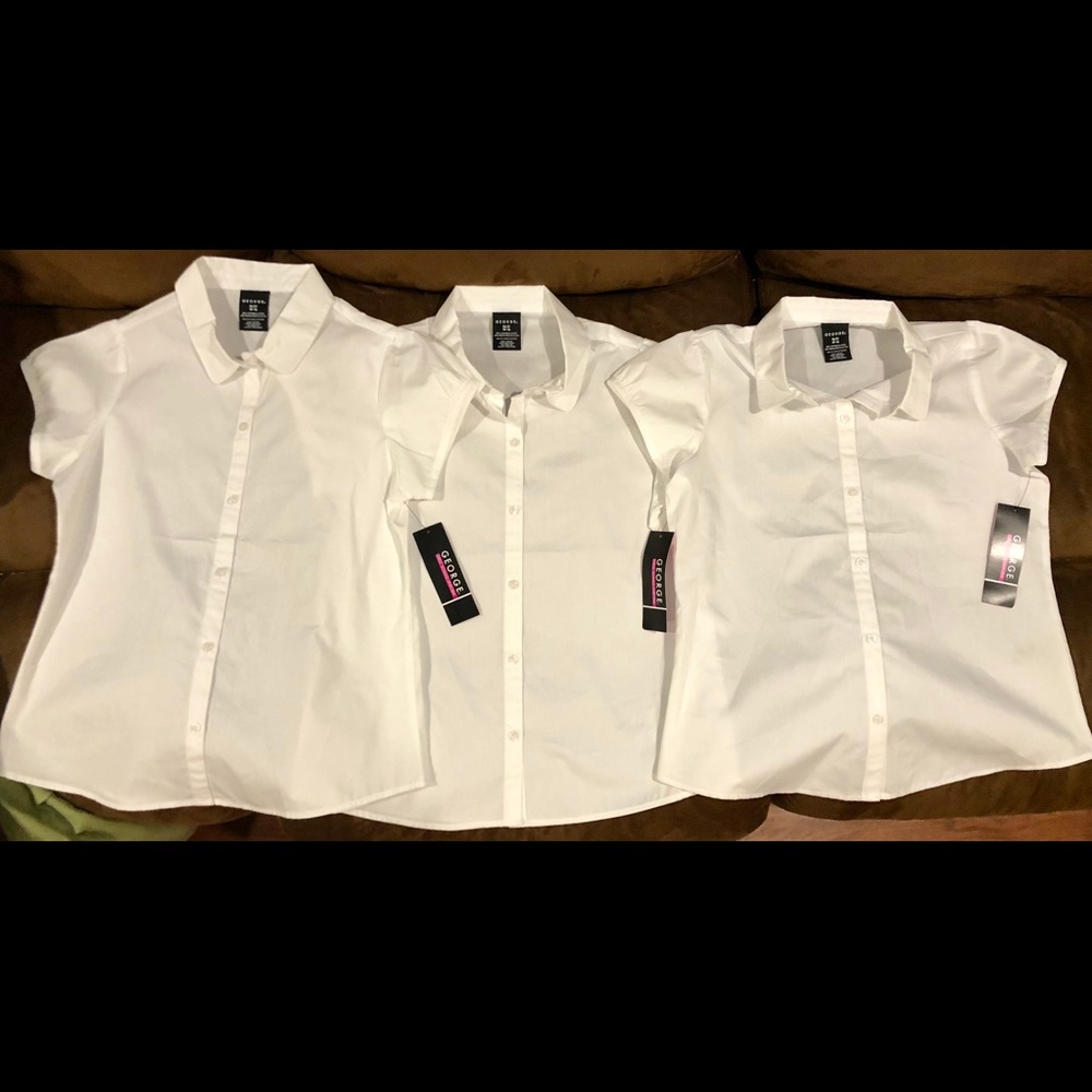 Girls uniform tops size 14/16 NWT